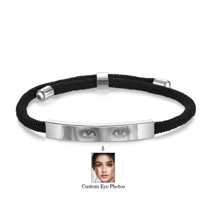 Personalized Eye Photo Bracelet - Custom Women’s Bracelet in Silver, Gold, & Black | Perfect Gift for Wife/Sister/ Daughter | Jessemade
