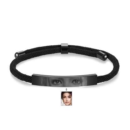 Personalized Eye Photo Bracelet - Custom Women’s Bracelet in Silver, Gold, & Black | Perfect Gift for Wife/Sister/ Daughter | Jessemade