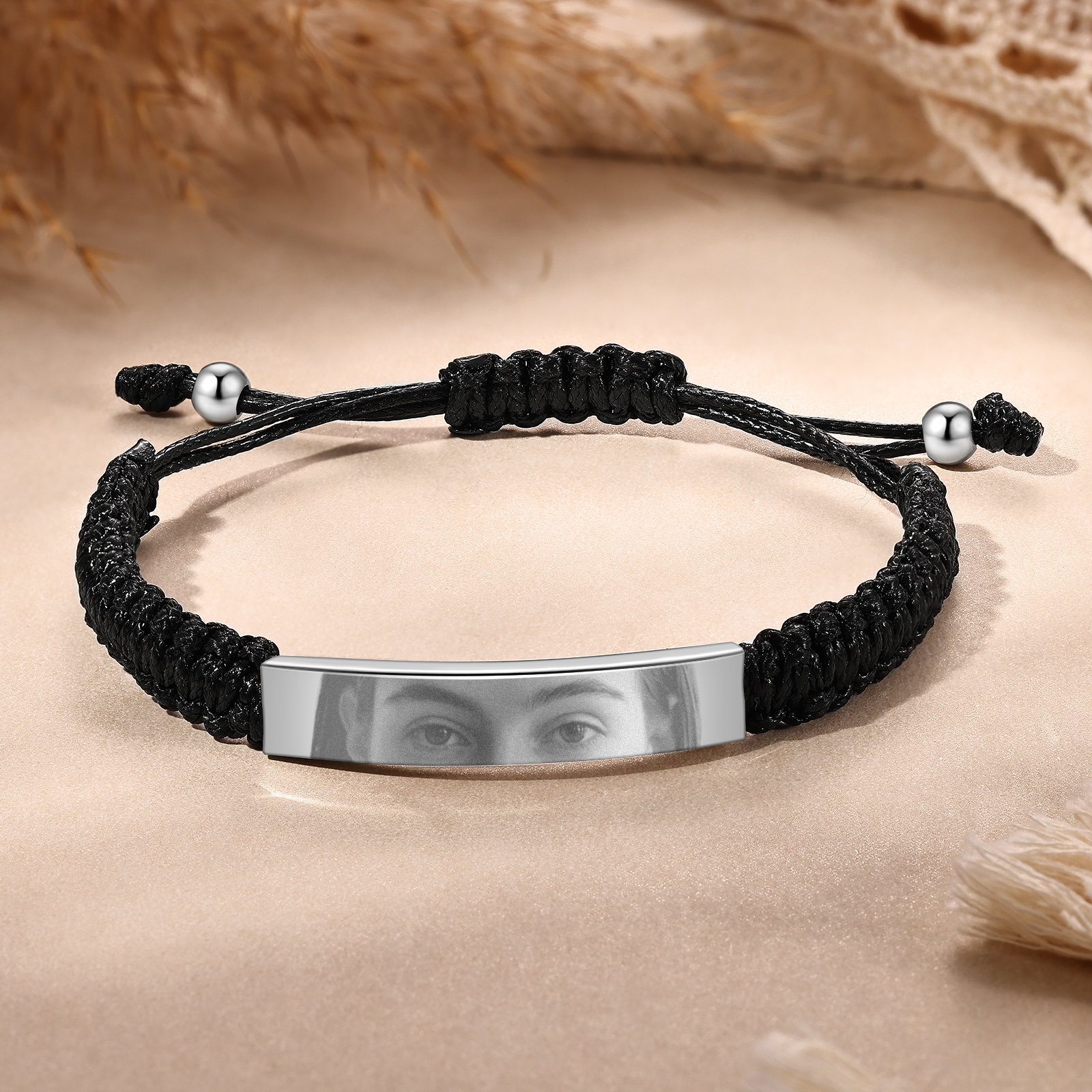 Personalised Eye Photo Bracelet - Custom Photo in Silver & Gold & Black | Christams Gift for Wife/Sister/ Daughter | Jessemade