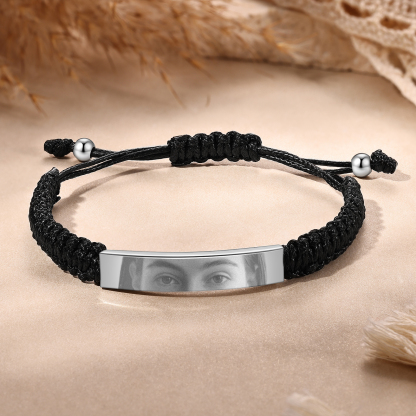 Personalised Eye Photo Bracelet - Custom Photo in Silver & Gold & Black | Christams Gift for Wife/Sister/ Daughter | Jessemade