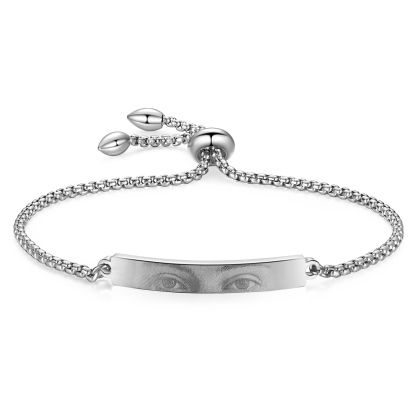 Personalised Women's Bracelet with Eye Photo - Custom Jewelry Gift for Wife/Sister/Daughter | Jessemade