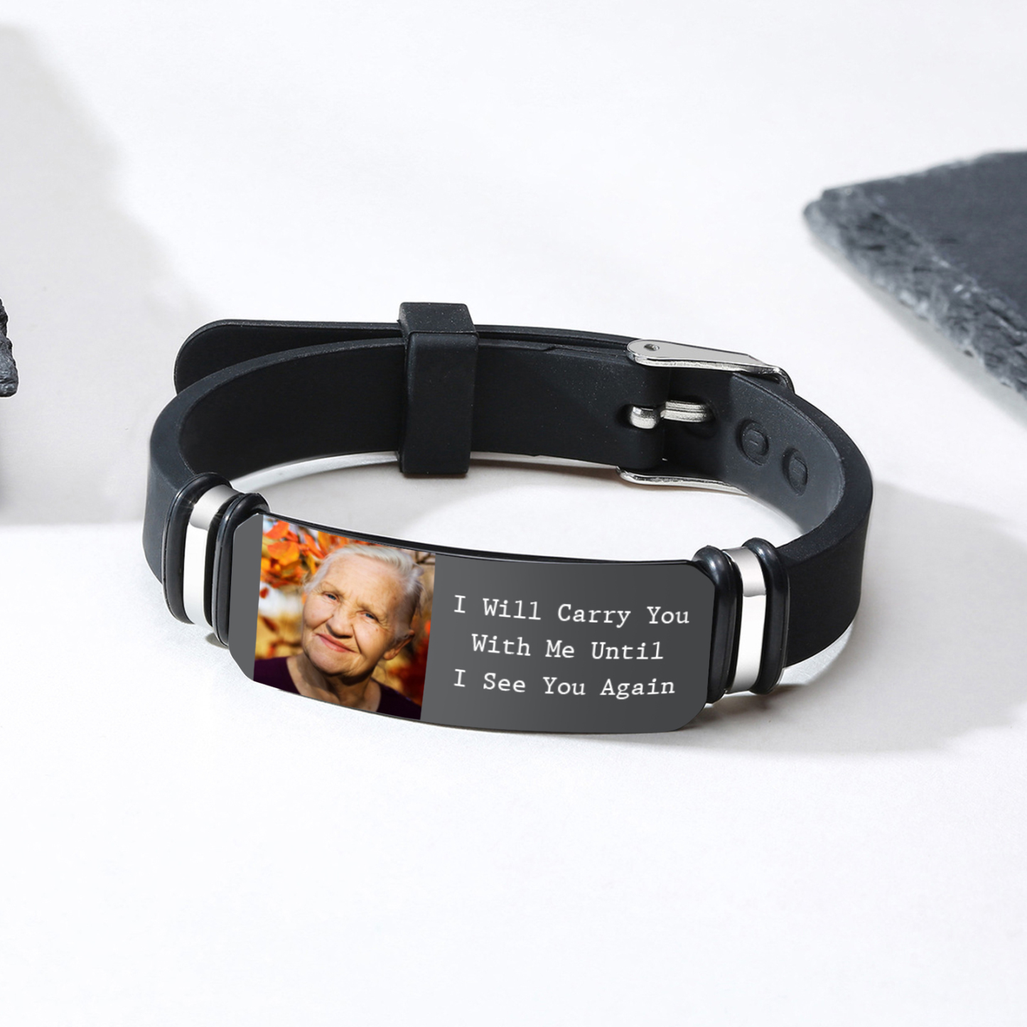 Personalised Memorial Bracelet Custom Photo – Carrying Memories Forever - Gift for Men | Jessemade
