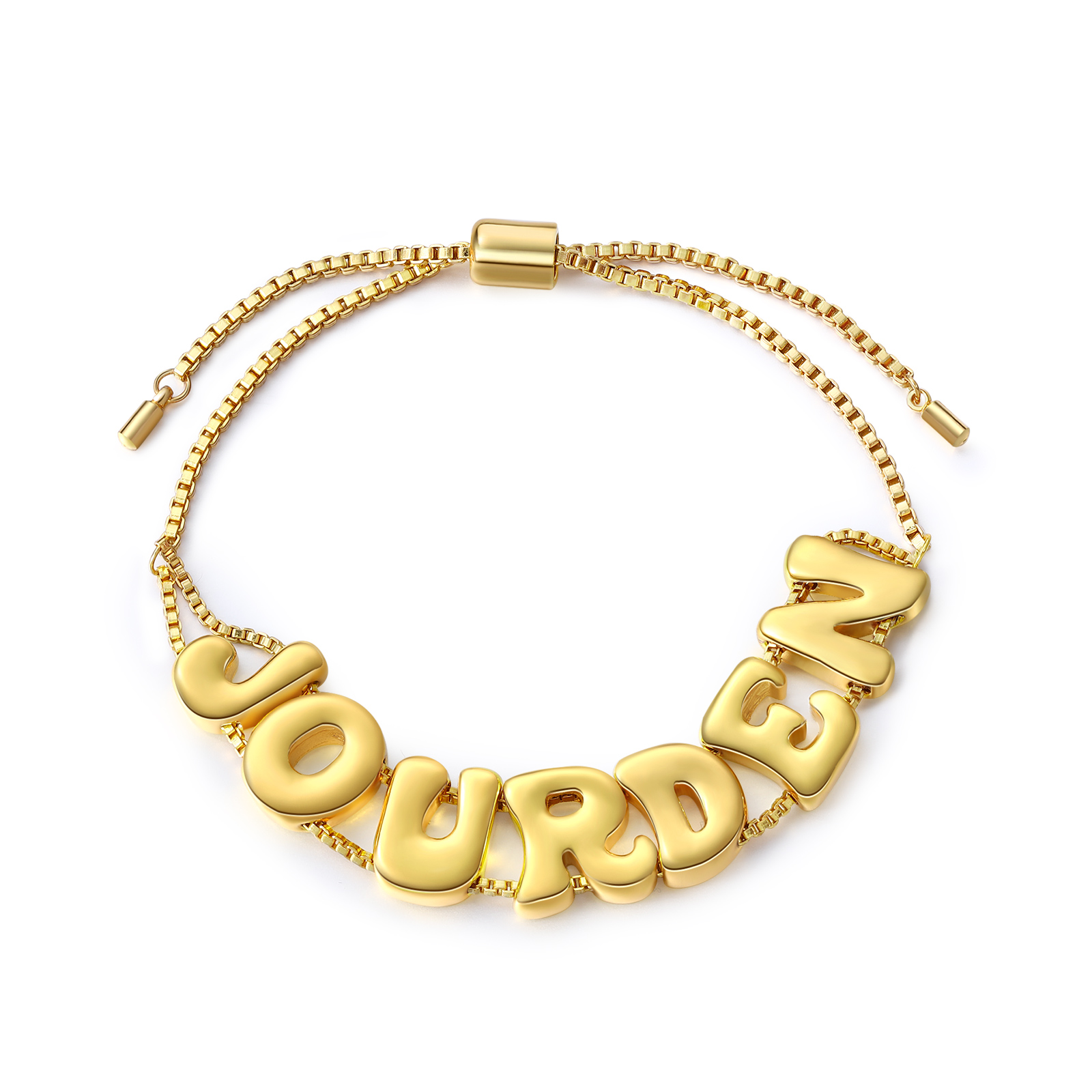 Personalised Adjustable Link Name Bracelet - Customise 7 Letters, Valentine’s Day Gift for Her | Jessemade