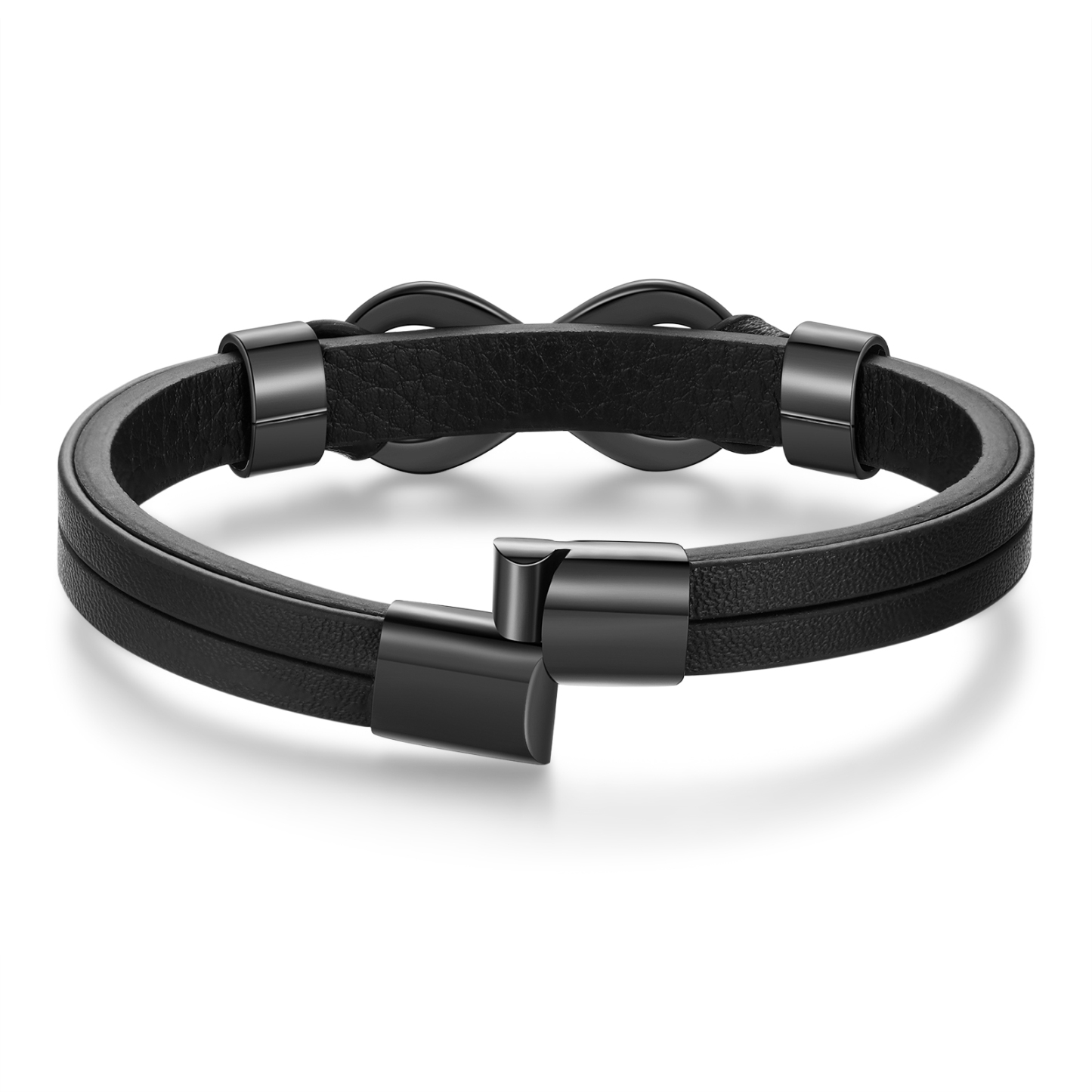 2 names - Custom Infinity Father’s Day Bracelet  - Personalized Name & Text Engraved Gift