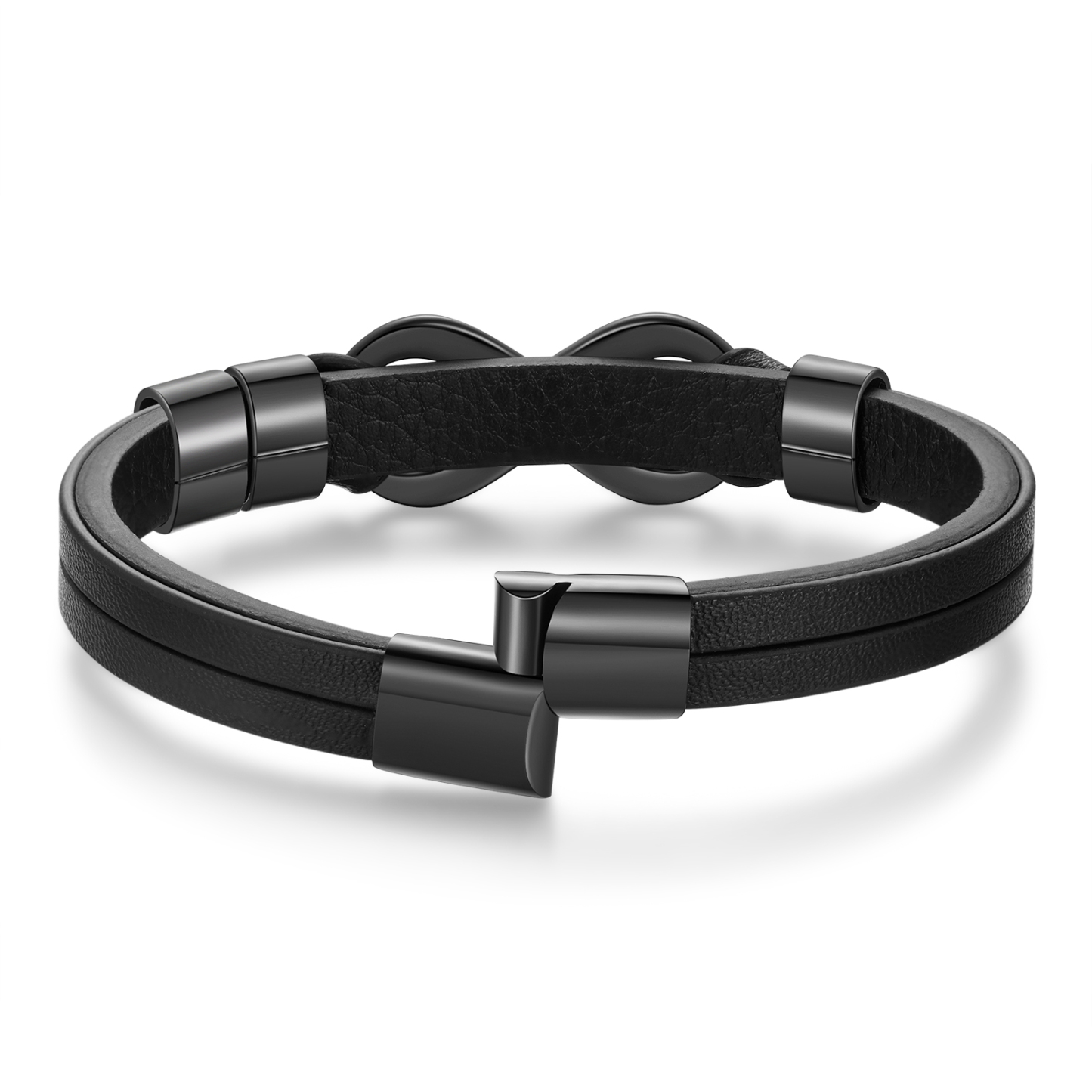 3 names - Custom Infinity Father’s Day Bracelet  - Personalized Name & Text Engraved Gift