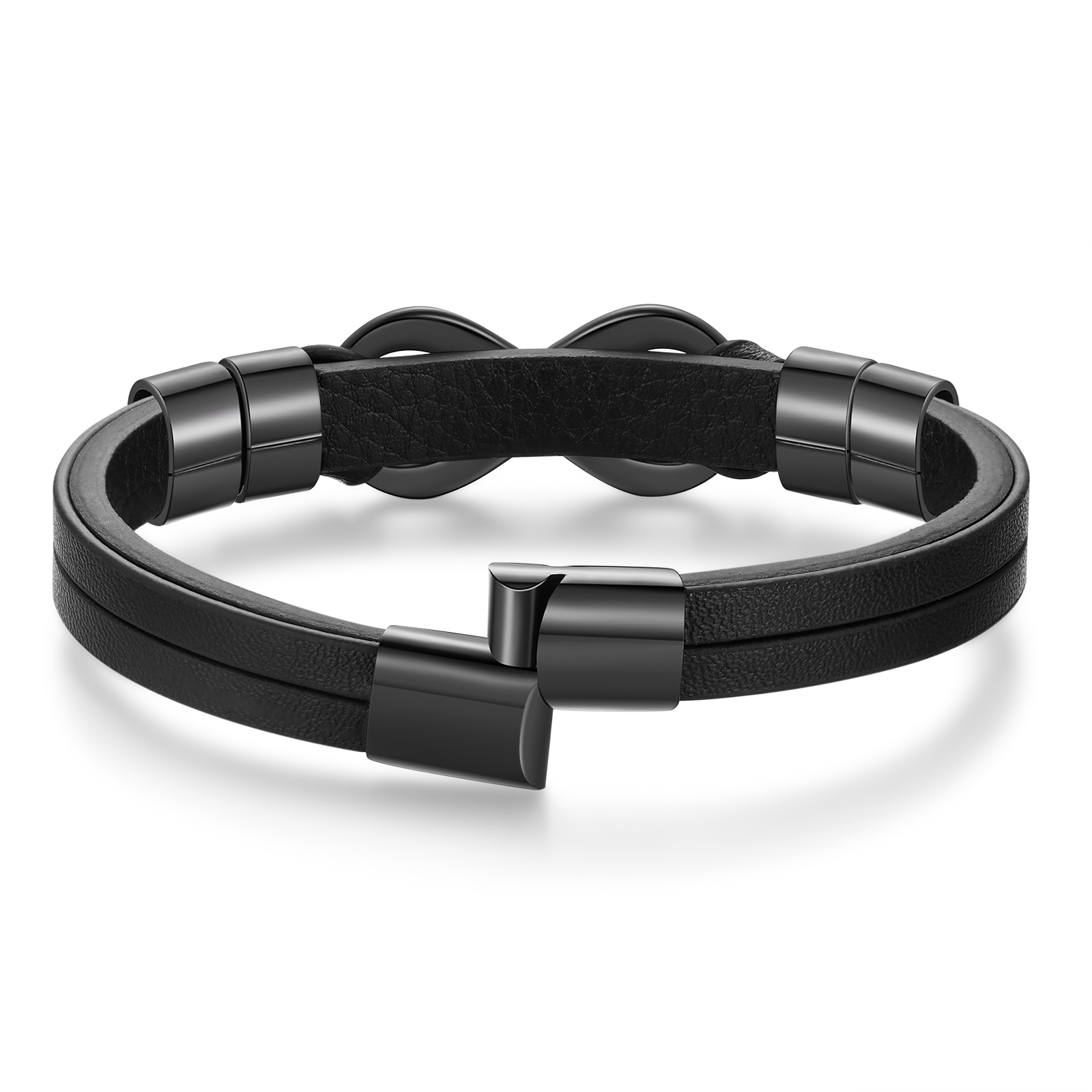 4 names - Custom Infinity Father’s Day Bracelet  - Personalized Name & Text Engraved Gift