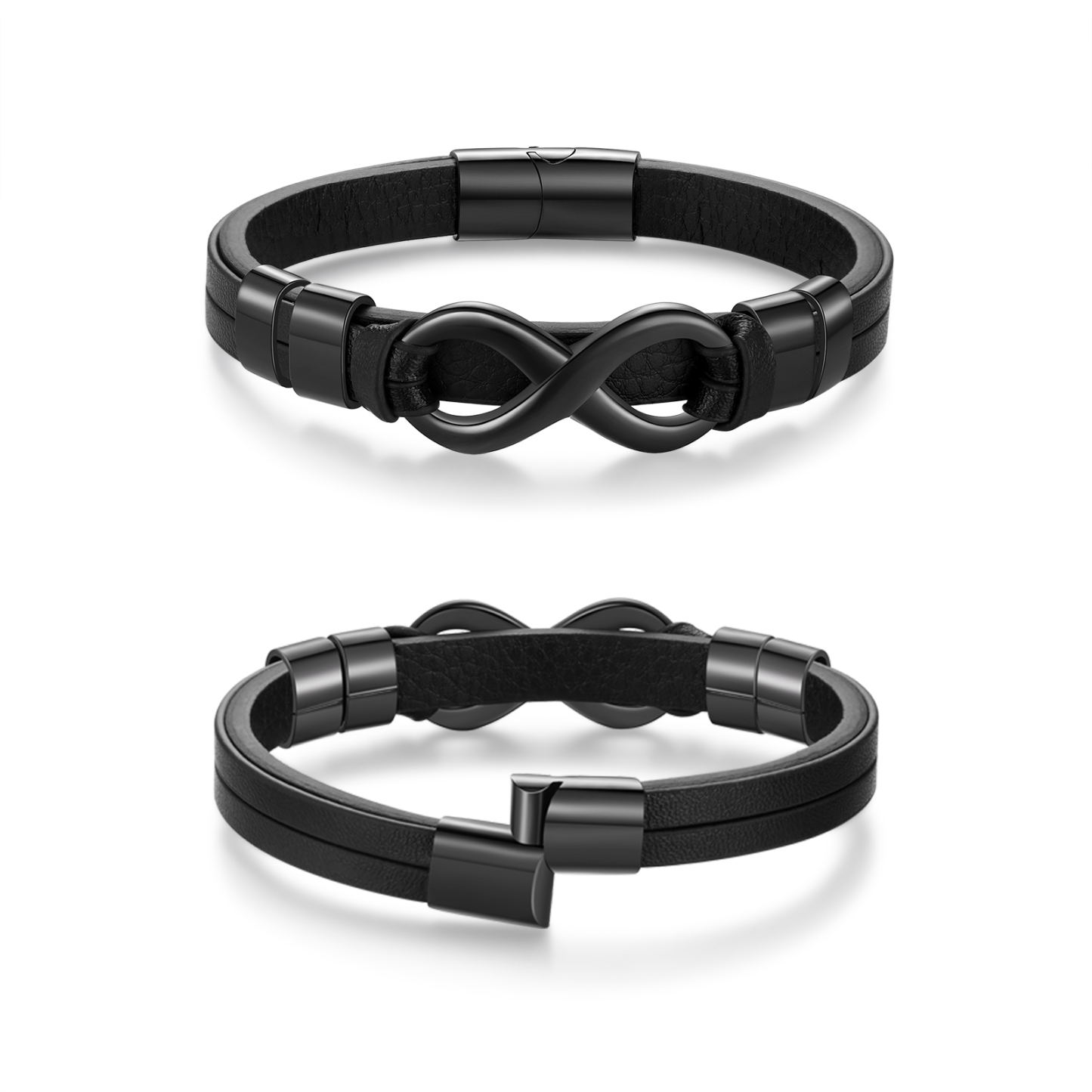 4 names - Custom Infinity Father’s Day Bracelet  - Personalized Name & Text Engraved Gift