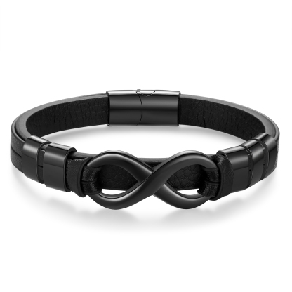 5 names - Custom Infinity Father’s Day Bracelet  - Personalized Name & Text Engraved Gift
