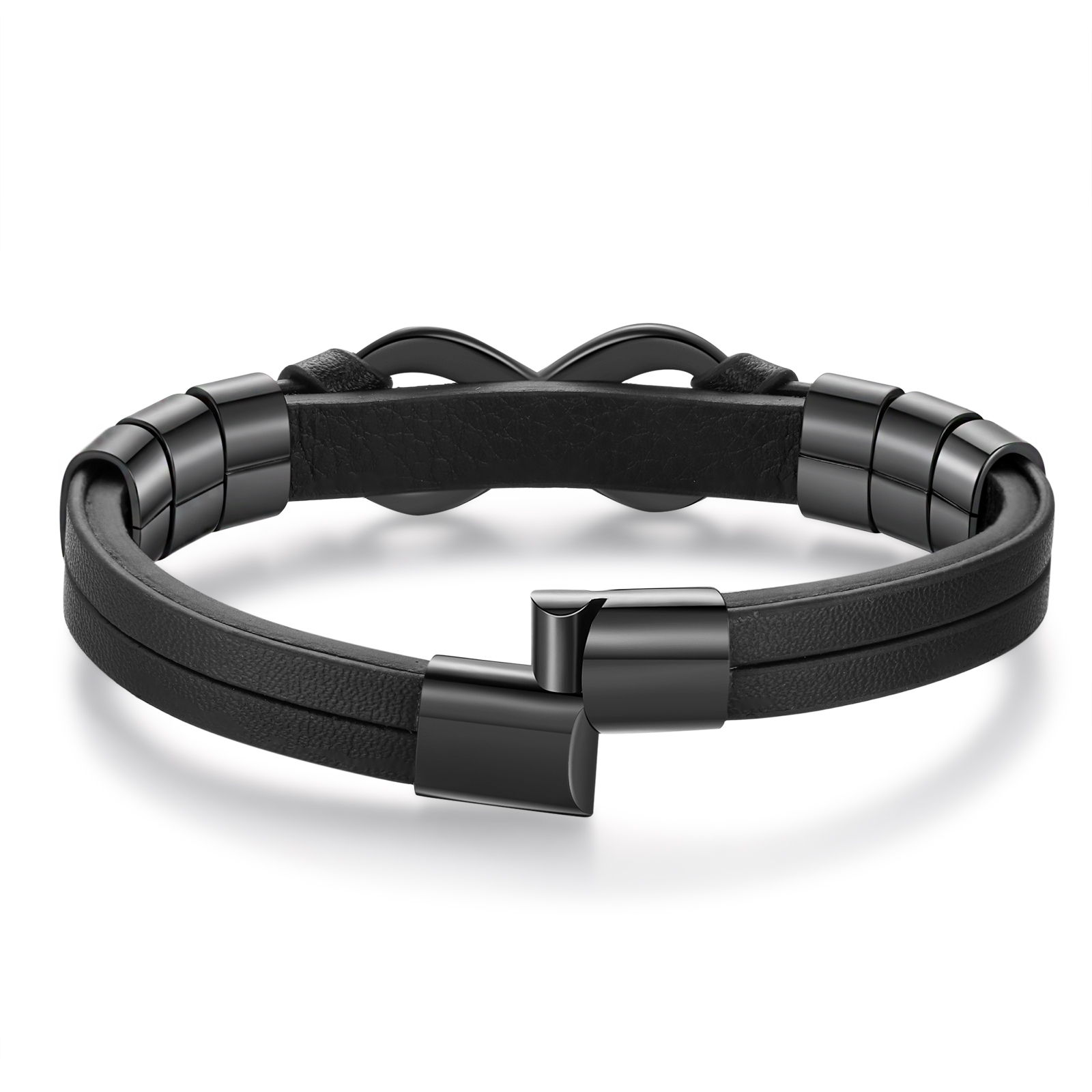 6 names - Custom Infinity Father’s Day Bracelet  - Personalized Name & Text Engraved Gift