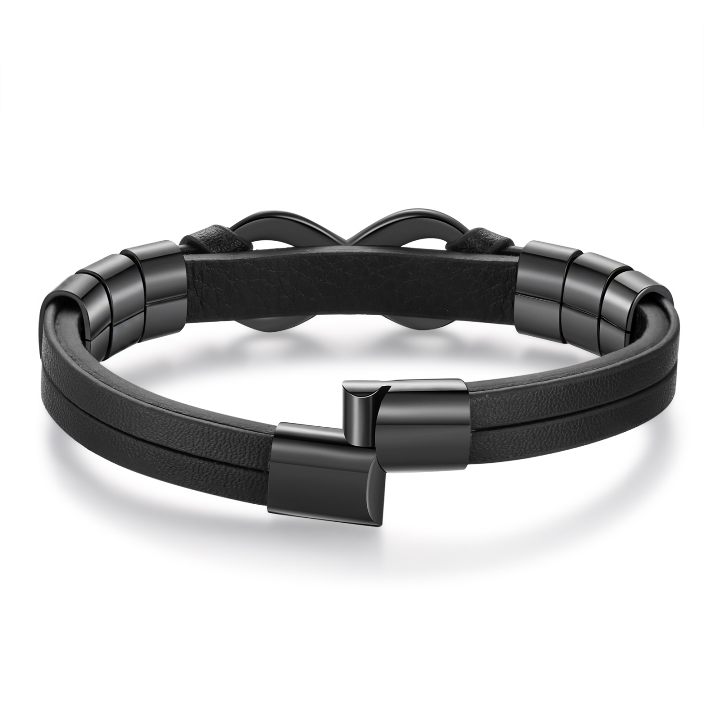 6 names - Custom Infinity Father’s Day Bracelet  - Personalized Name & Text Engraved Gift