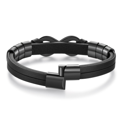 6 names - Custom Infinity Father’s Day Bracelet  - Personalized Name & Text Engraved Gift