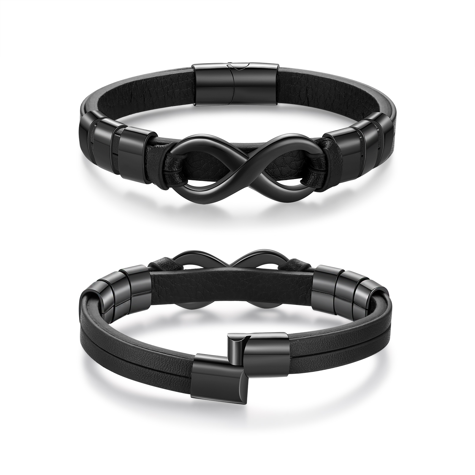 6 names - Custom Infinity Father’s Day Bracelet  - Personalized Name & Text Engraved Gift