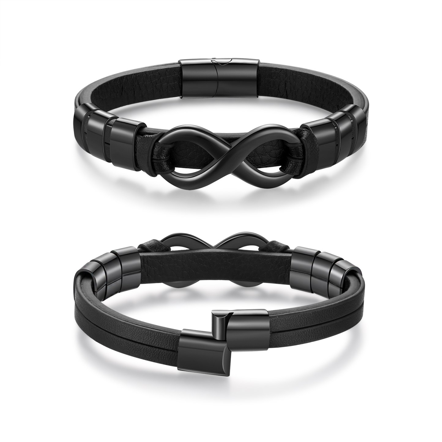 6 names - Custom Infinity Father’s Day Bracelet  - Personalized Name & Text Engraved Gift