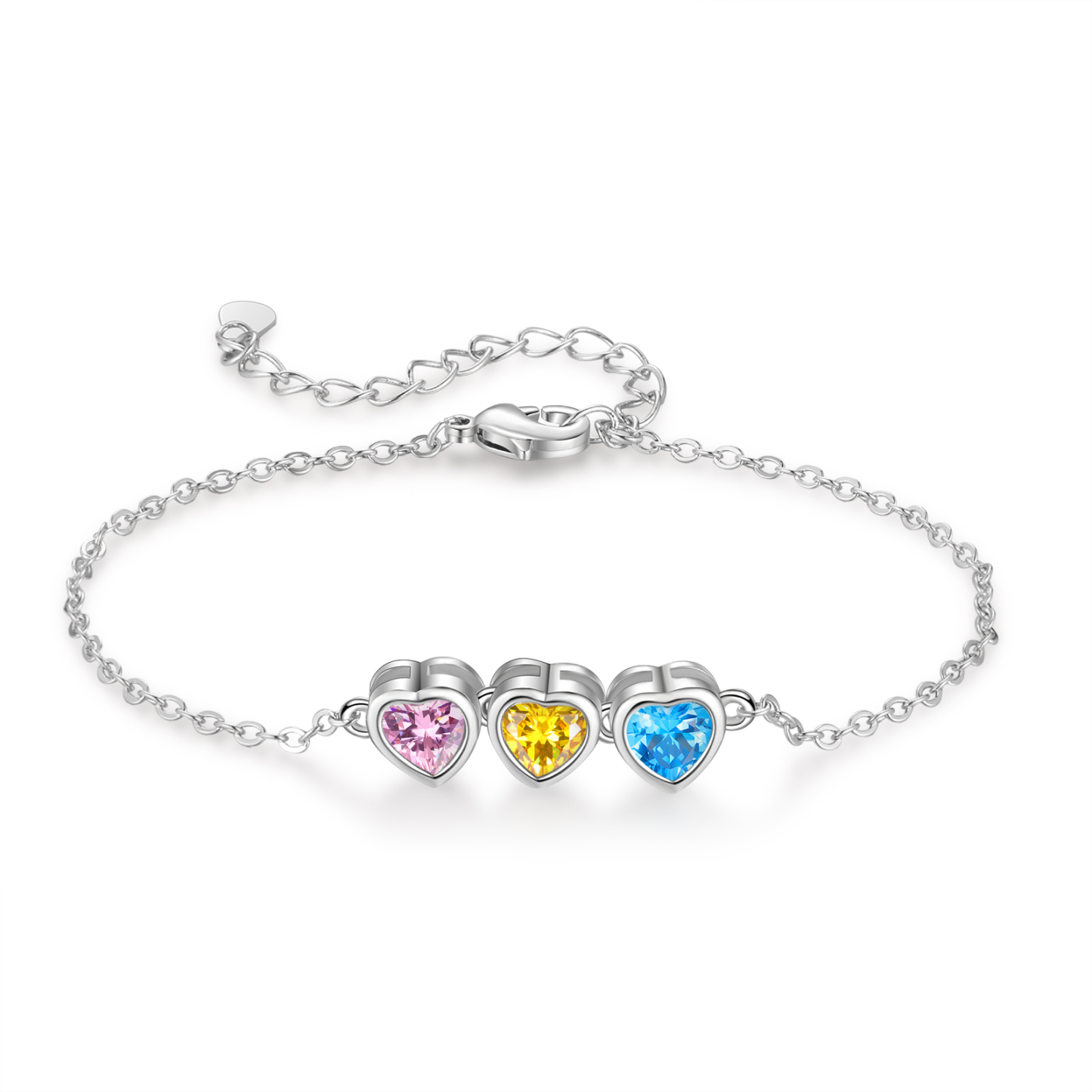 3 Birthstones - Personalized Birthstone Bracelet Gift for Mom - Mother's Day