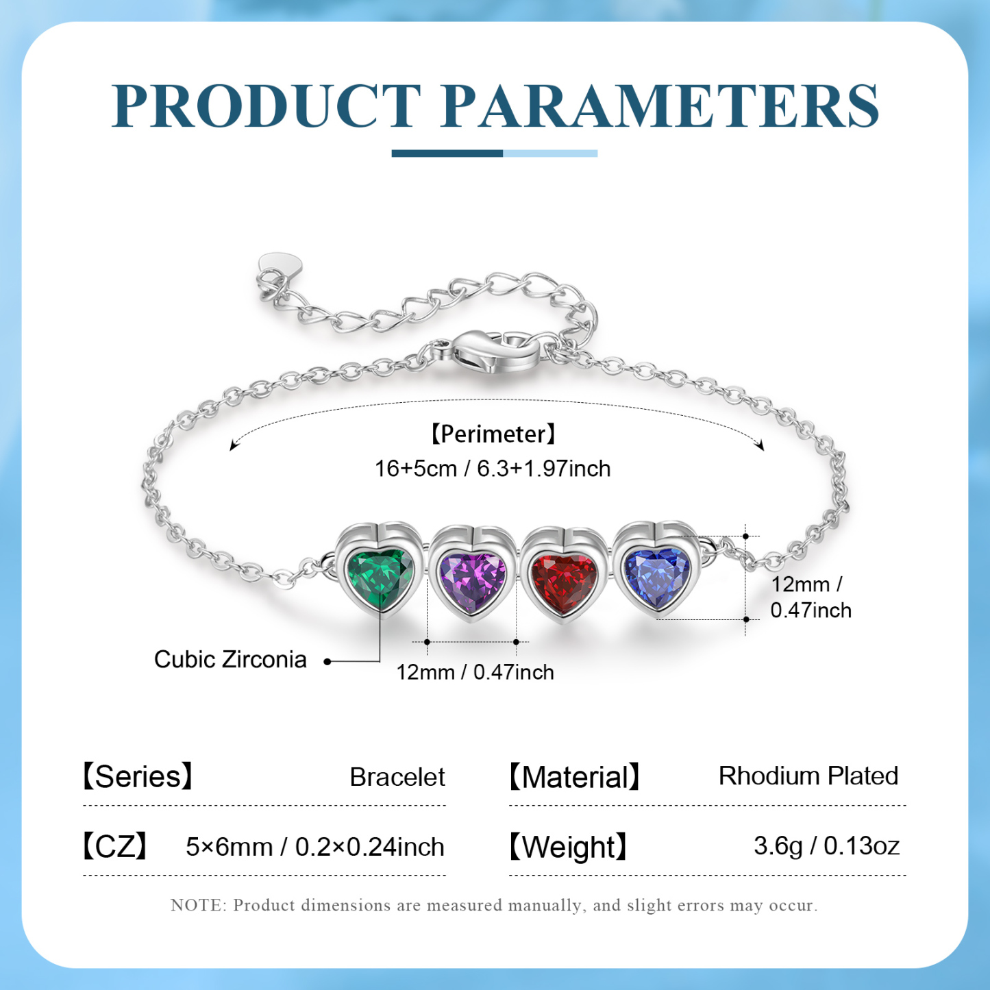 4 Birthstones - Personalized Birthstone Bracelet Gift for Mom - Mother's Day