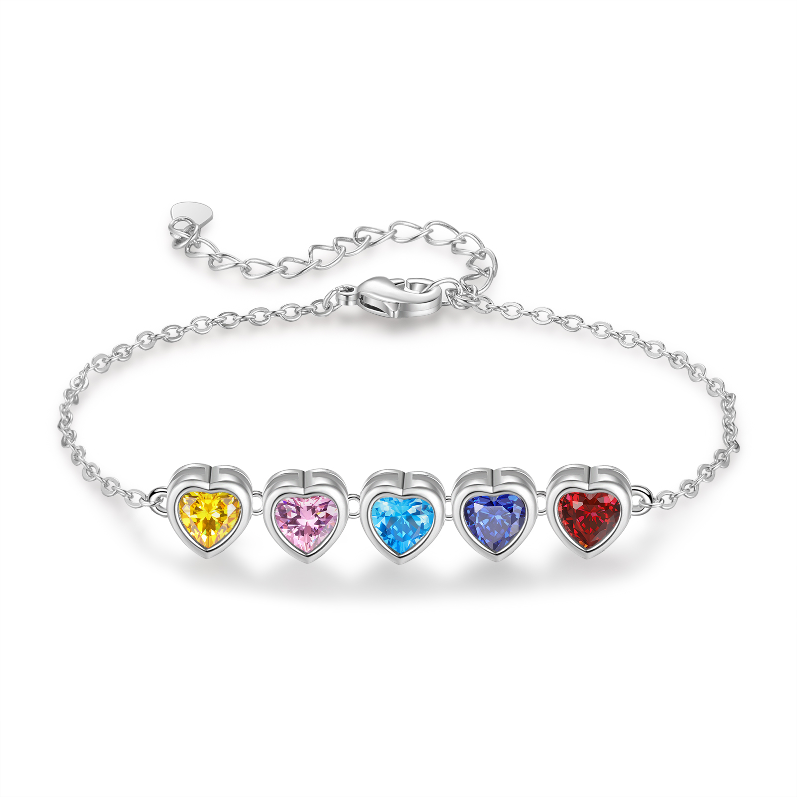 5 Birthstones - Personalized Birthstone Bracelet Gift for Mom - Mother's Day