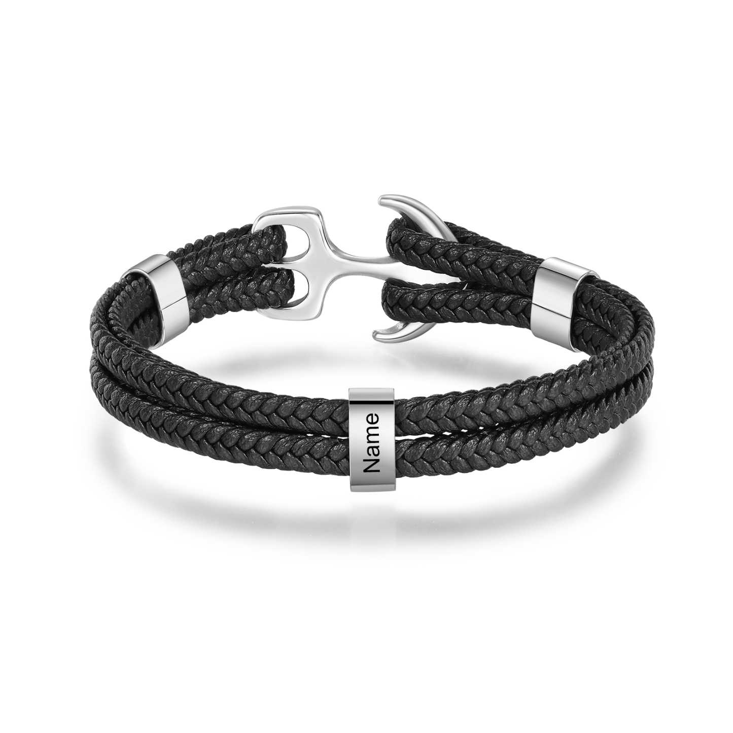 1 name - Custom Anchor Bracelet for Dad – Personalized Name Engraving