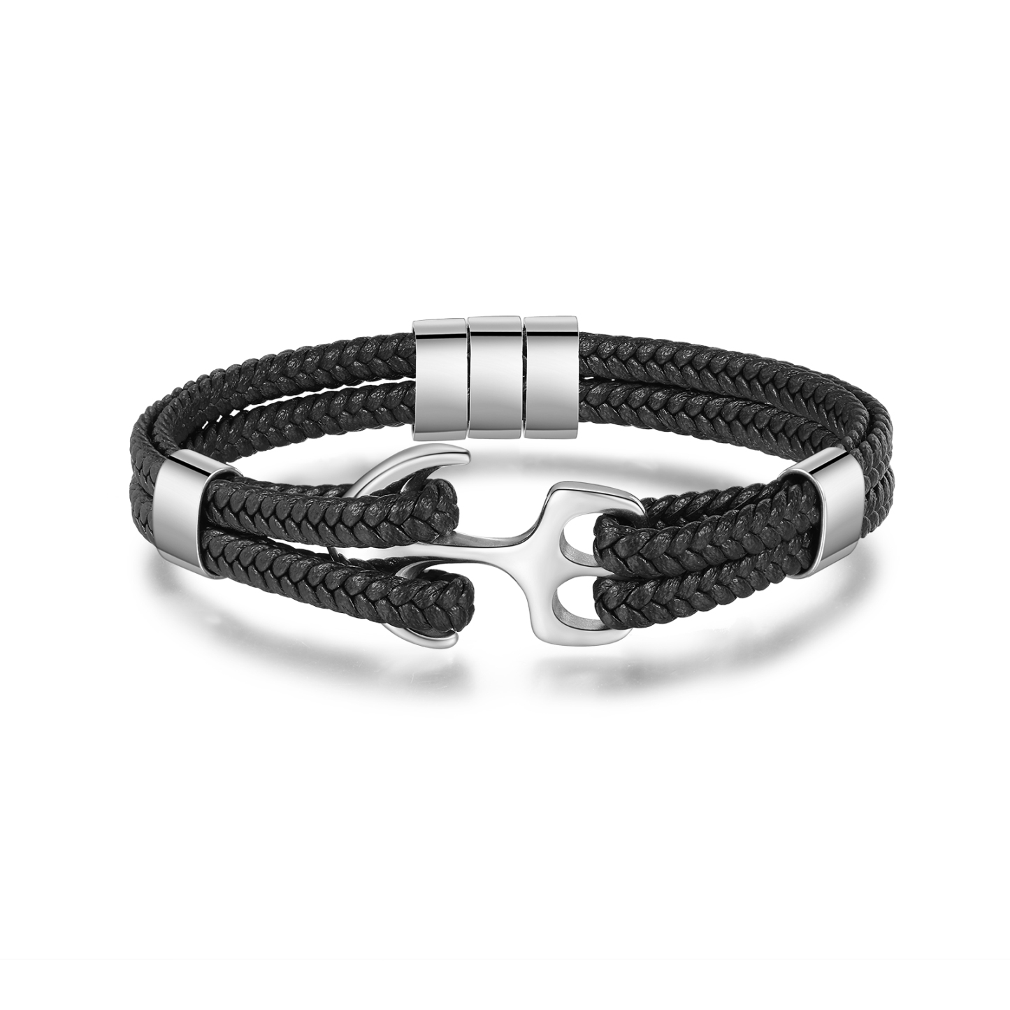 3 names - Custom Anchor Bracelet for Dad – Personalized Name Engraving