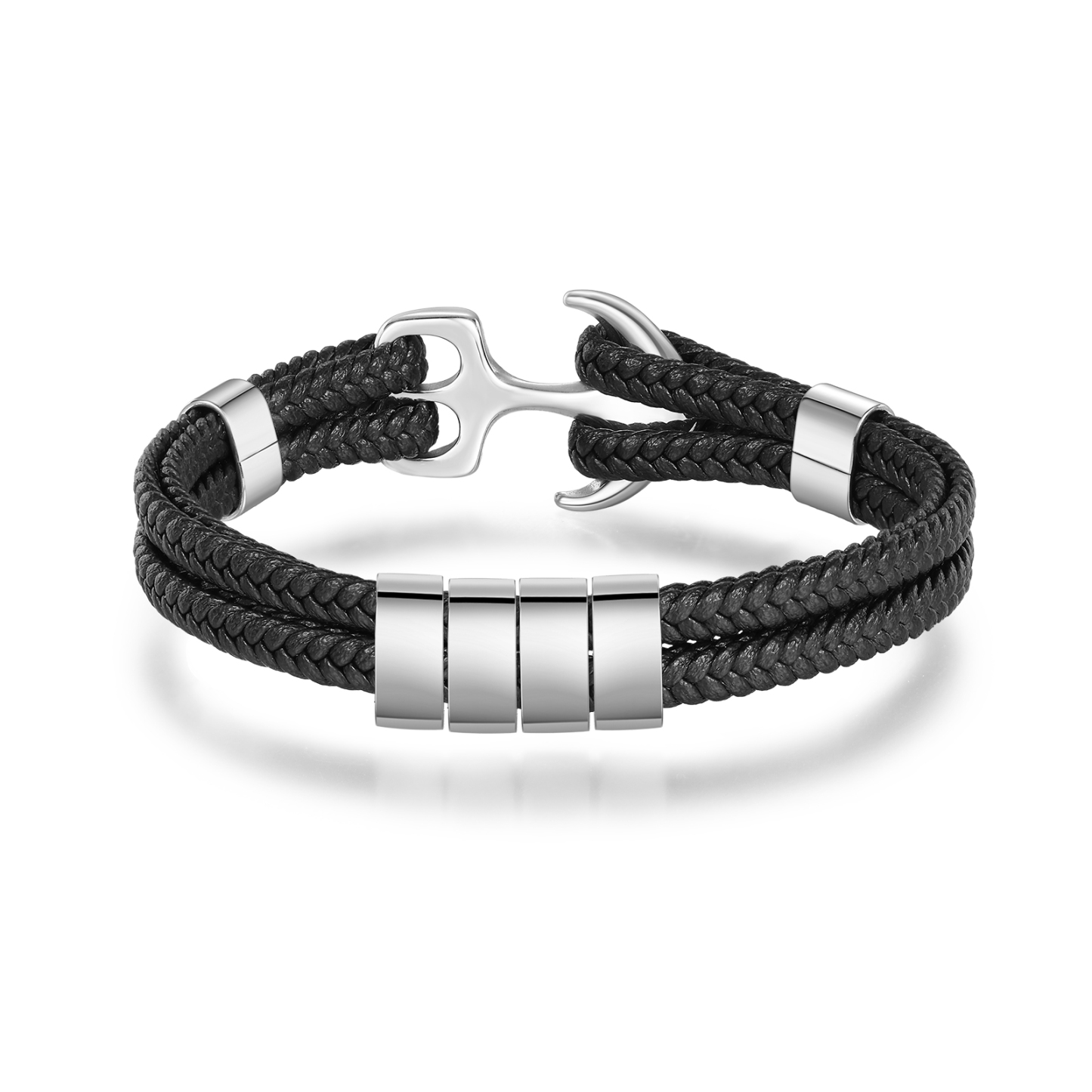 4 names - Custom Anchor Bracelet for Dad – Personalized Name Engraving