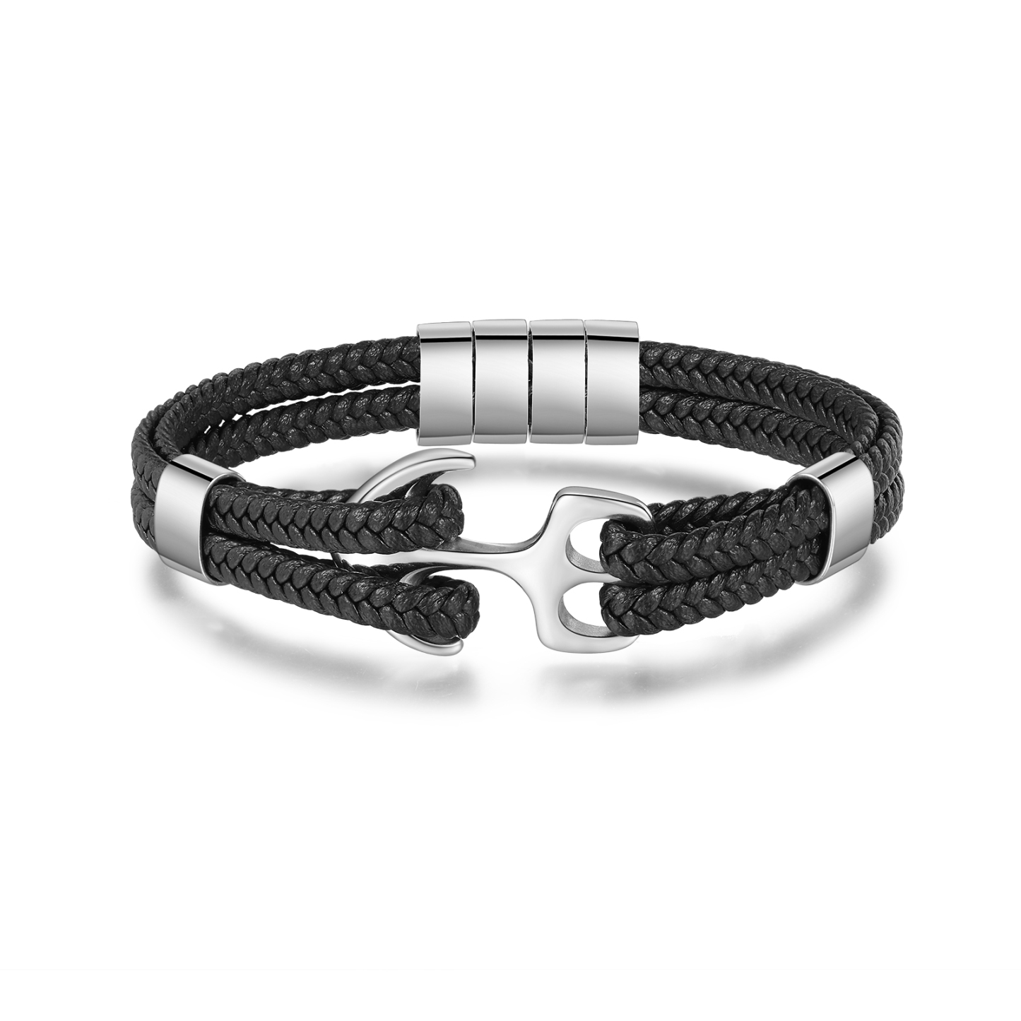 4 names - Custom Anchor Bracelet for Dad – Personalized Name Engraving