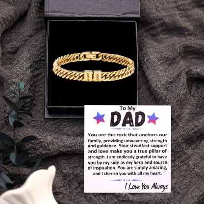 Personalized Name Bracelet for Men with Custom Engraving Gift for Grandpa | Jessemade