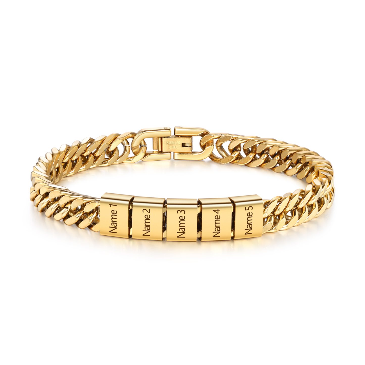 Personalized Name Bracelet for Men with Custom Engraving Gift for Grandpa | Jessemade