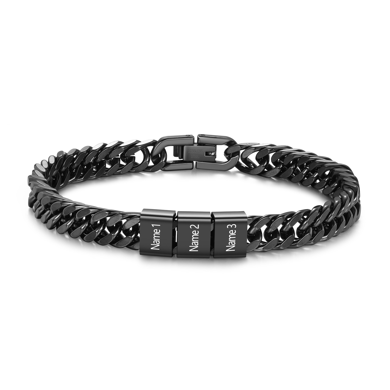 Personalized Name Bracelet for Men with Custom Engraving Gift for Grandpa | Jessemade