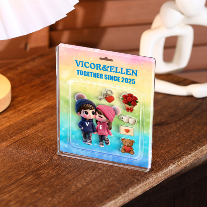 Personalized Acrylic Plaque for Couples Custom with Name and Years