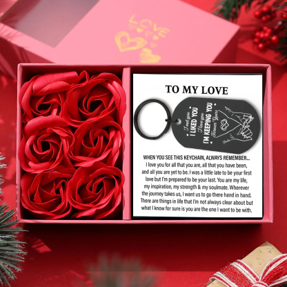 Personalized Keychain The Day It All Began Custom 2 Names and Date Gift for Couple