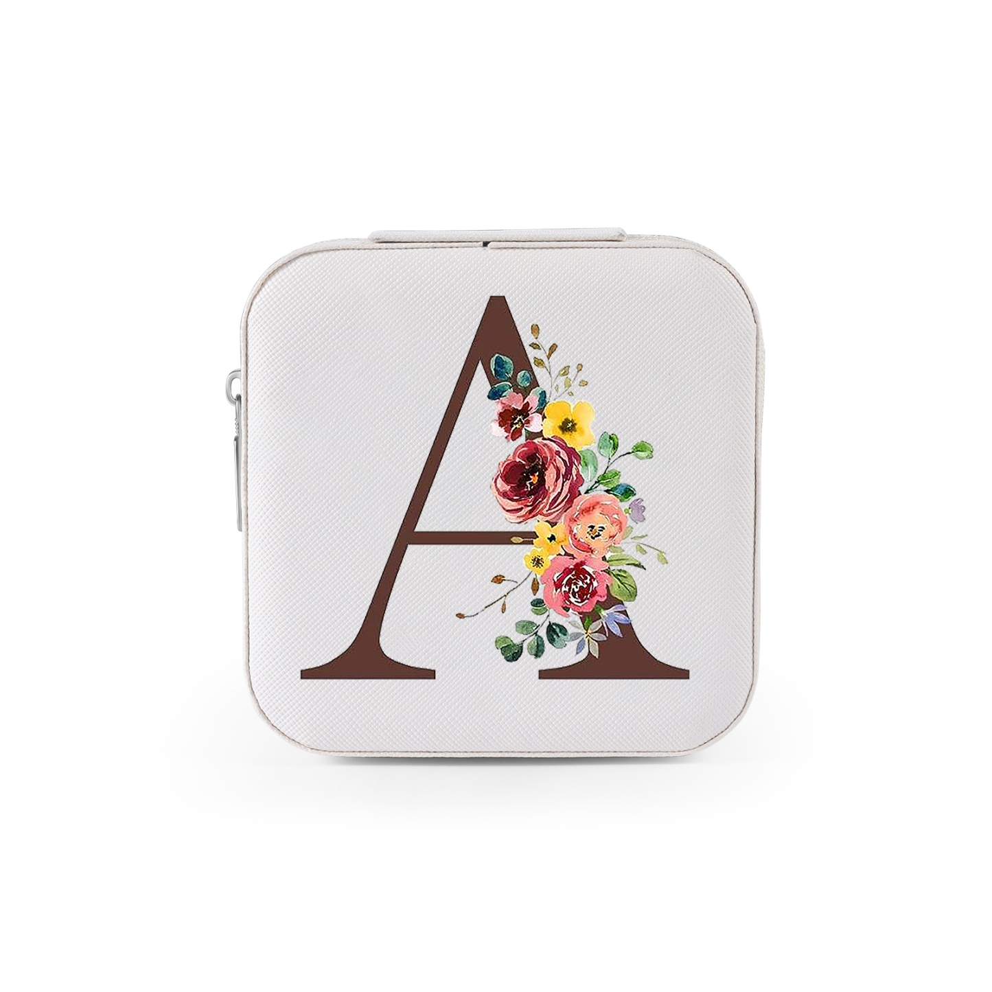 Square Jewelry Storage Box-Personalised 1 Name Customized Birthflower Storage Box In Various Colors