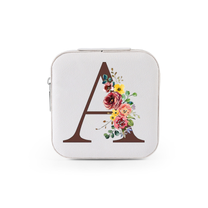 Square Jewelry Storage Box-Personalised 1 Name Customized Birthflower Storage Box In Various Colors