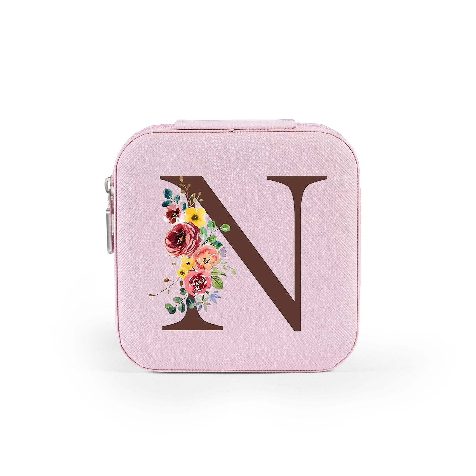 Square Jewelry Storage Box-Personalised 1 Name Customized Birthflower Storage Box In Various Colors
