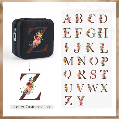 Square Jewelry Storage Box-Personalised 1 Name Customized Birthflower Storage Box In Various Colors