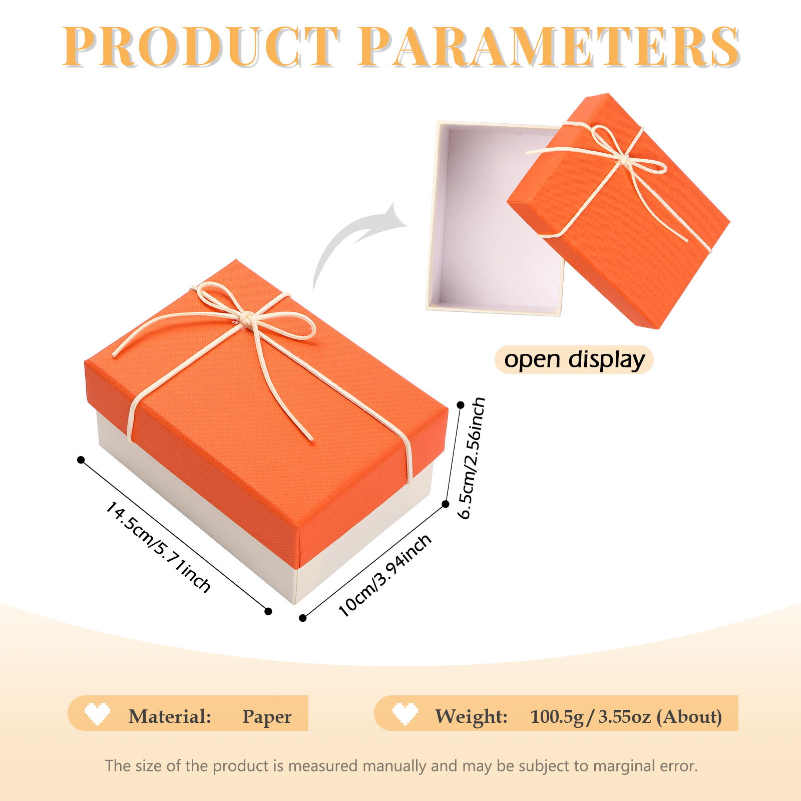 Elegant Blue & Orange Wallet/Ornament Gift Box - Gift Packaging Box for Special Occasions