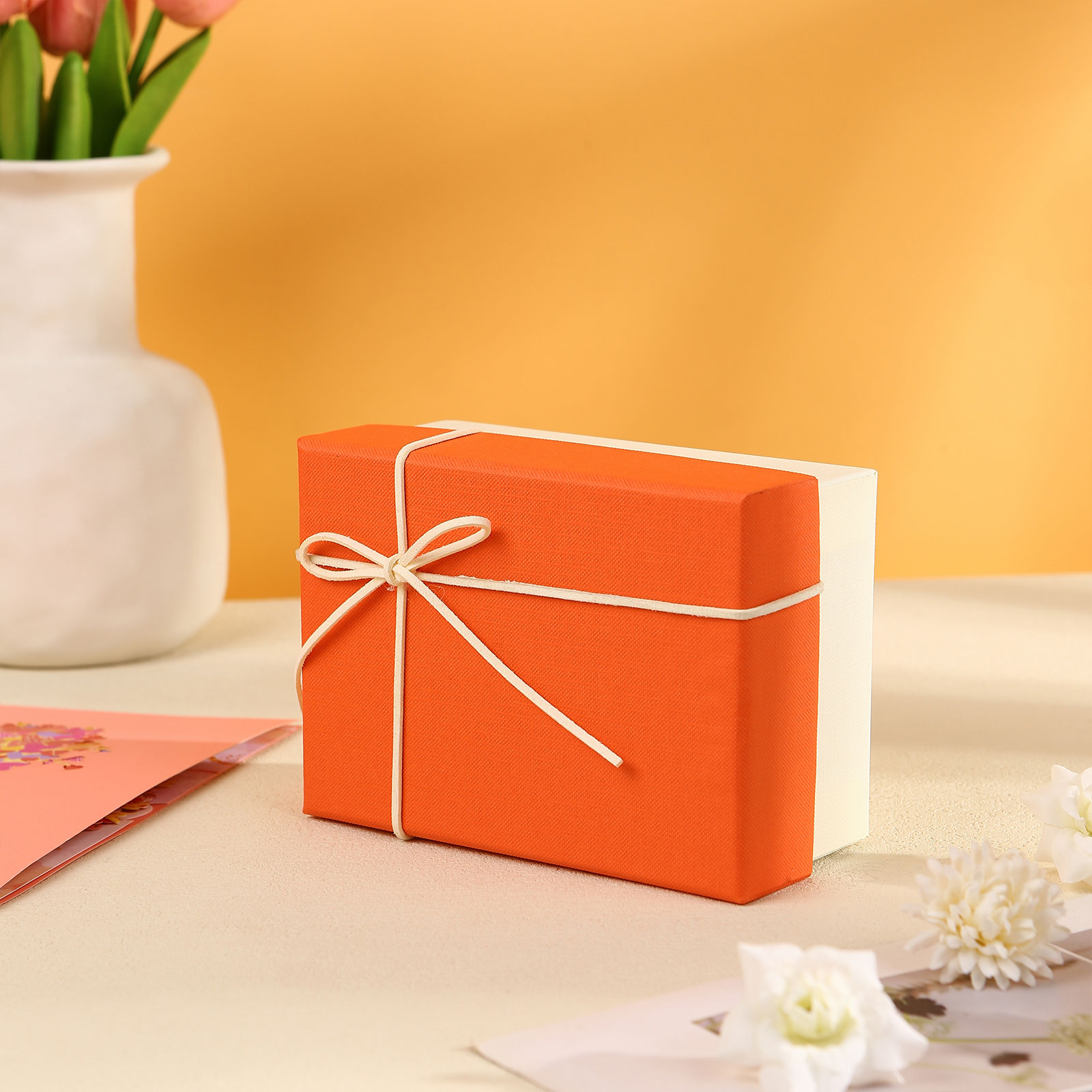 Elegant Blue & Orange Wallet/Ornament Gift Box - Gift Packaging Box for Special Occasions