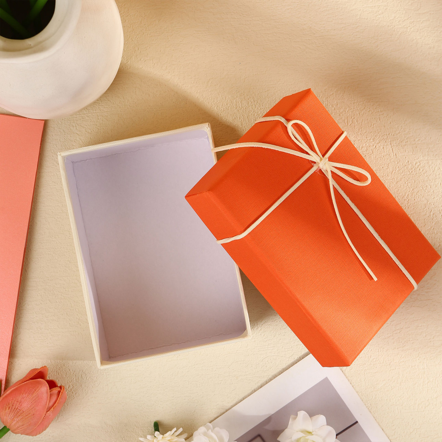 Elegant Blue & Orange Wallet/Ornament Gift Box - Gift Packaging Box for Special Occasions