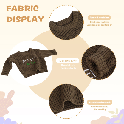 Personalised Baby Knit Sweater – Custom 2 Names Embroidery with Pink/Green/Blue/Brown– Exclusive Baby Gift | Jessemade