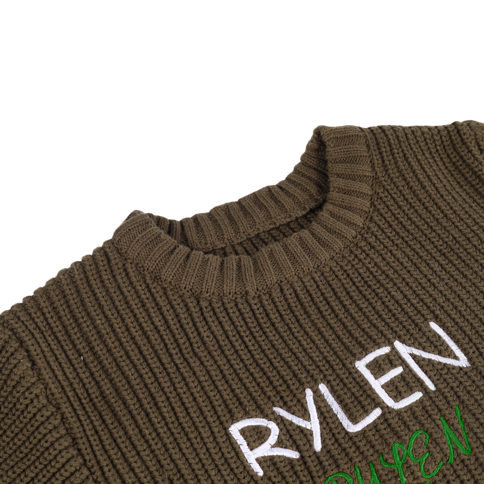 Personalised Baby Knit Sweater – Custom 2 Names Embroidery with Pink/Green/Blue/Brown– Exclusive Baby Gift | Jessemade