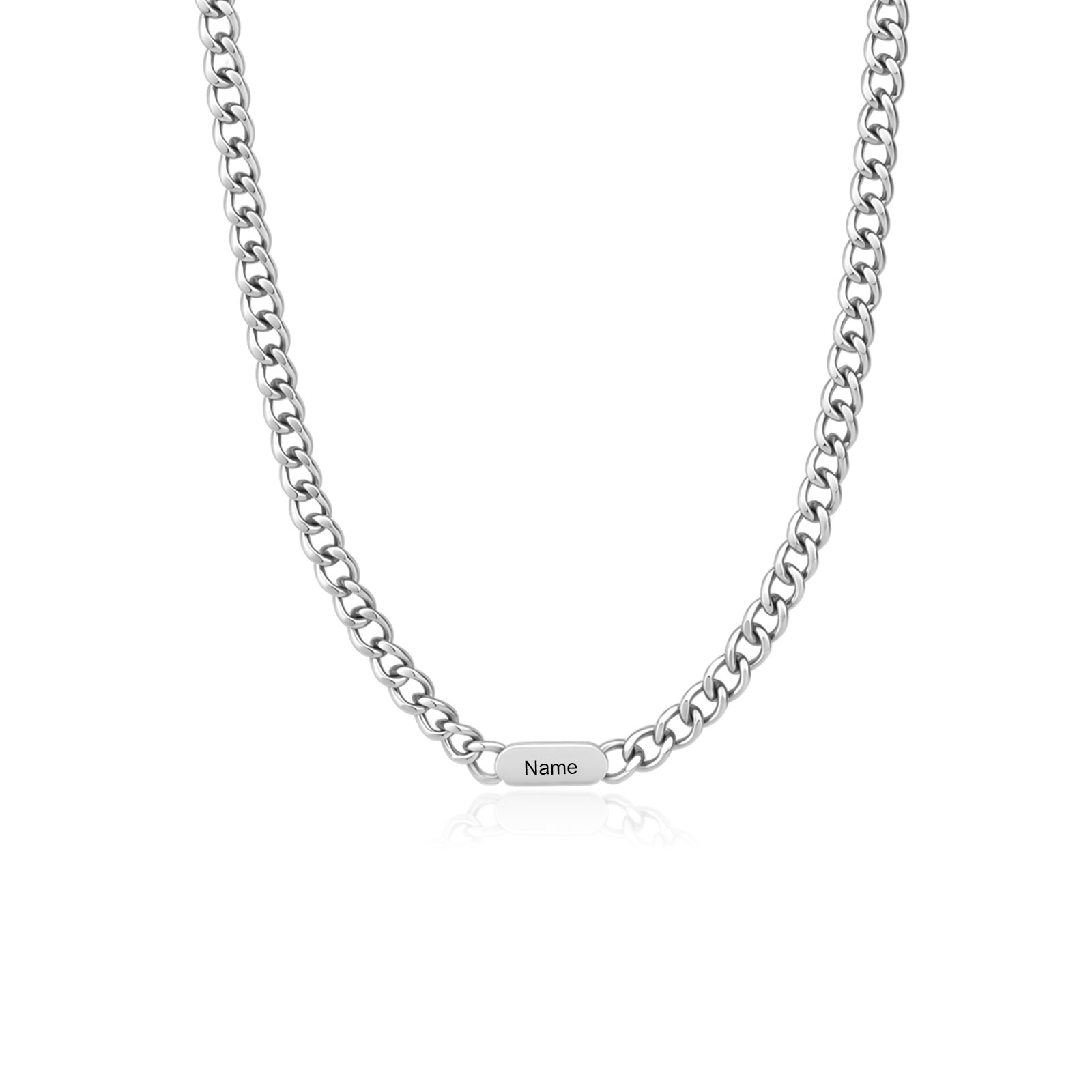 Personalized Men’s Stainless Steel Necklace with 1 to 6 Engraved Names – Personal Gift for Dad or Husband, Anniversary or Birthday Gift for Husband, Boyfriend, Dad | Jessemade