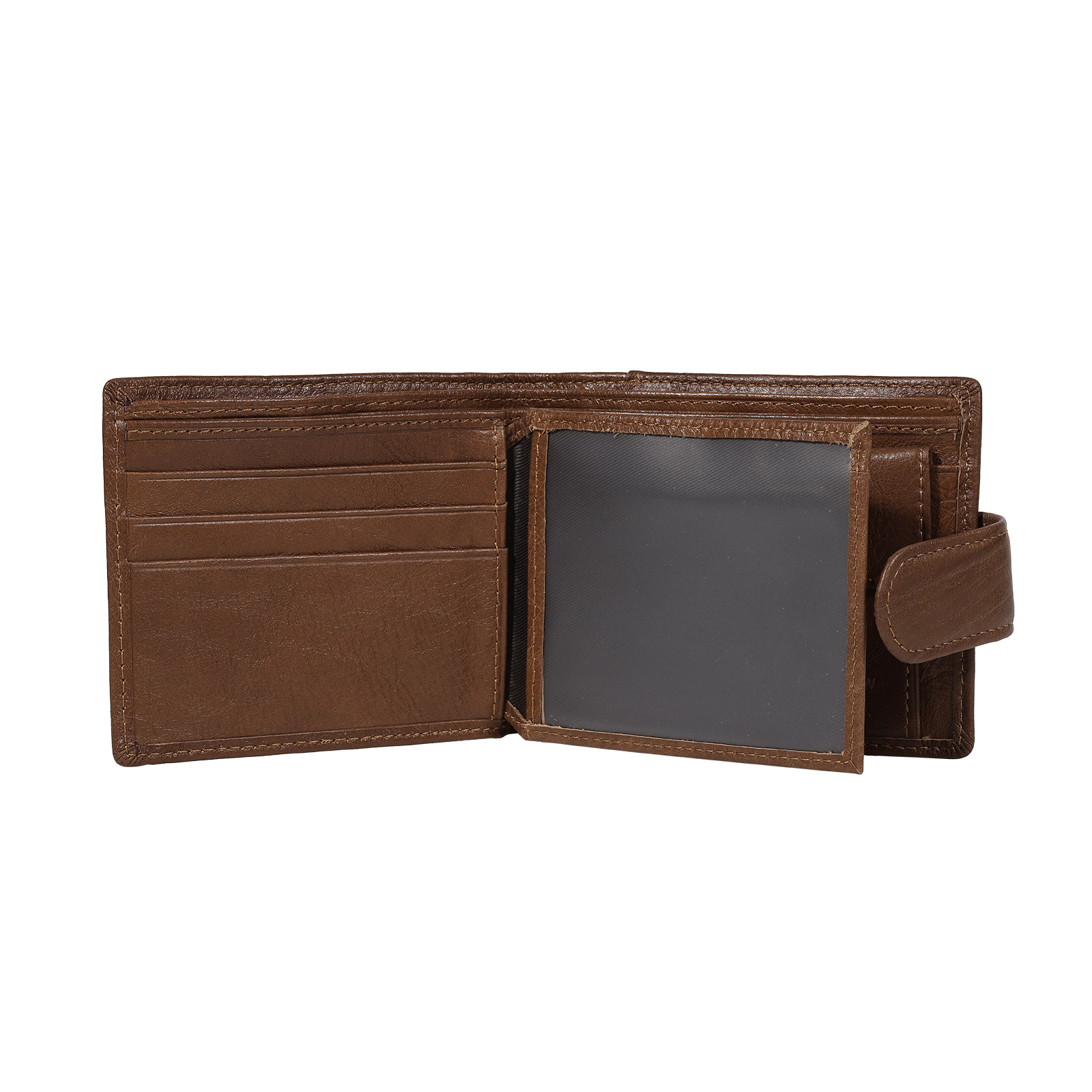 Personalized Leather RFID Blocking Bifold Wallet for Men with Snap Closure Name or Initials Engraved