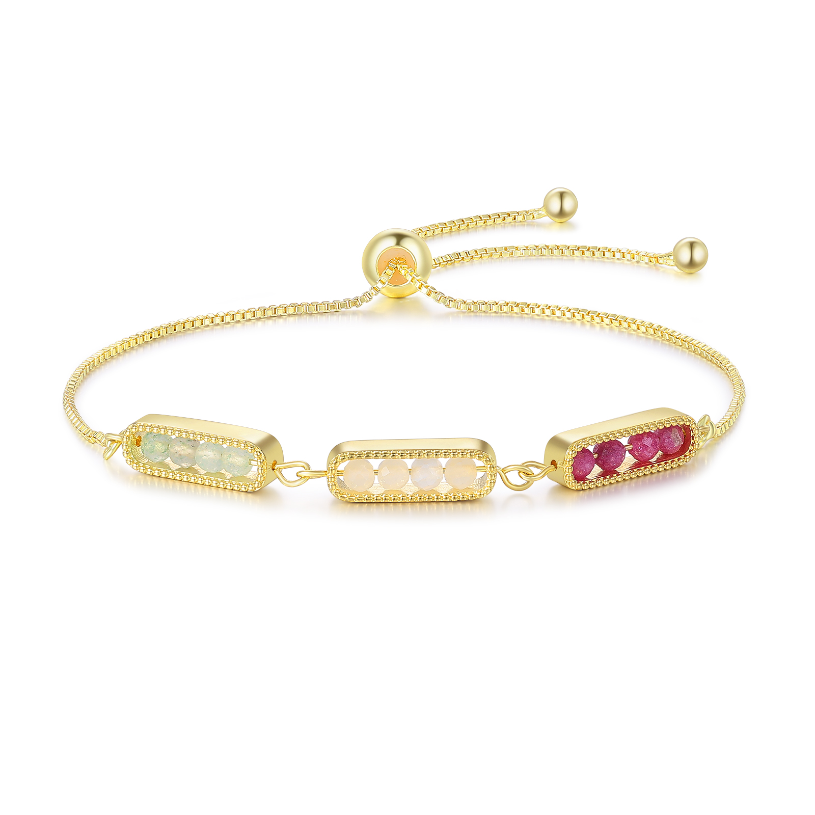 Personalized Bar Bracelet With Birthstone Adjustable Minimalist Design for Women