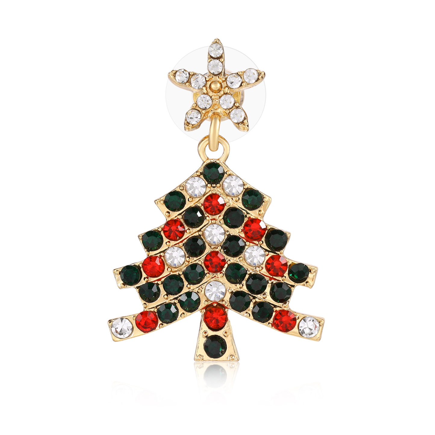 Festive Christmas Tree Earrings Sparkling Holiday Gift | Jessemade