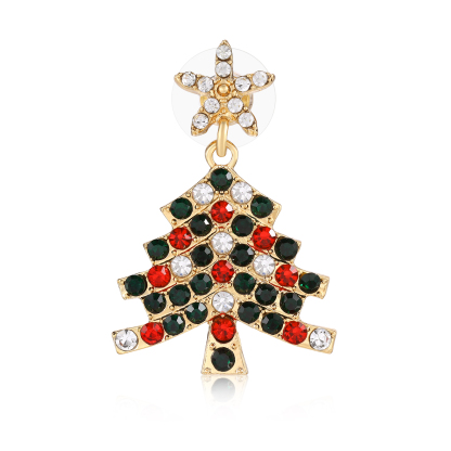 Festive Christmas Tree Earrings Sparkling Holiday Gift | Jessemade