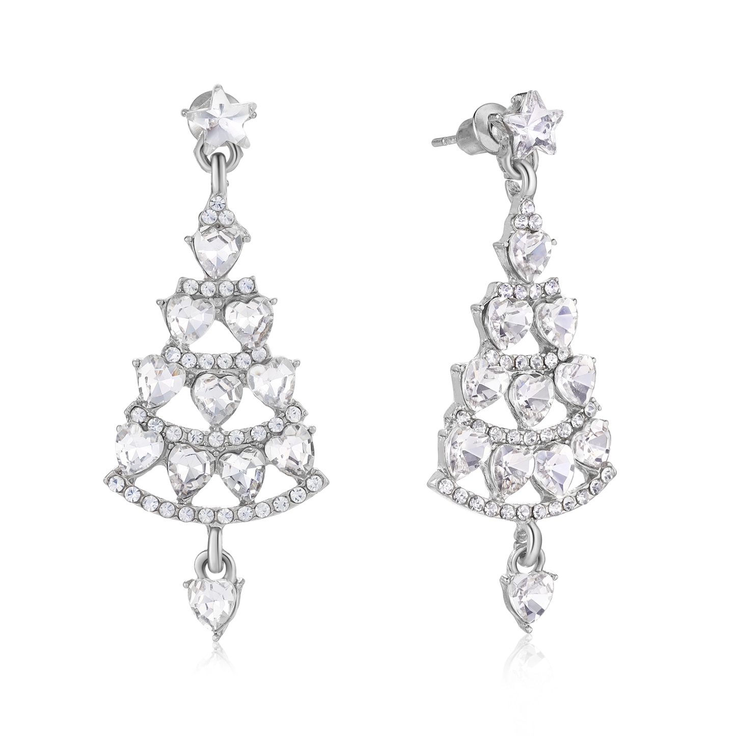 Festive Christmas Tree Earrings Sparkling Holiday Gift | Jessemade