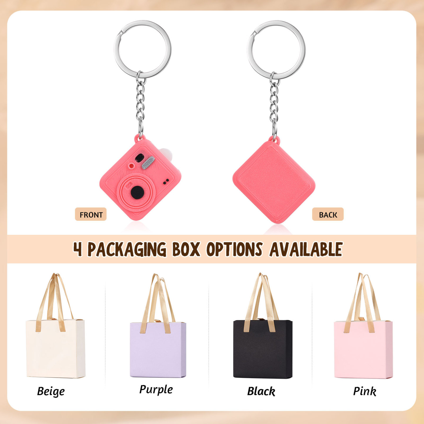 Personalized Mini Camera Keychain Custom With A Pull-Out Photo