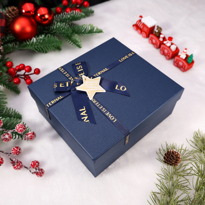 Personalized Men's Wallet & Keyring Set - Custom Gift Box with Photo, Name, Letter & Text - "Love You Always" Valentine's Day Gift for Him | Jessemade