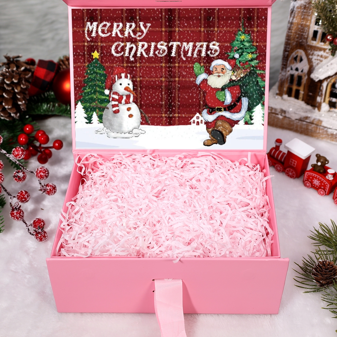 Marble Pattern Gift Box with Rustic Twine Bow
