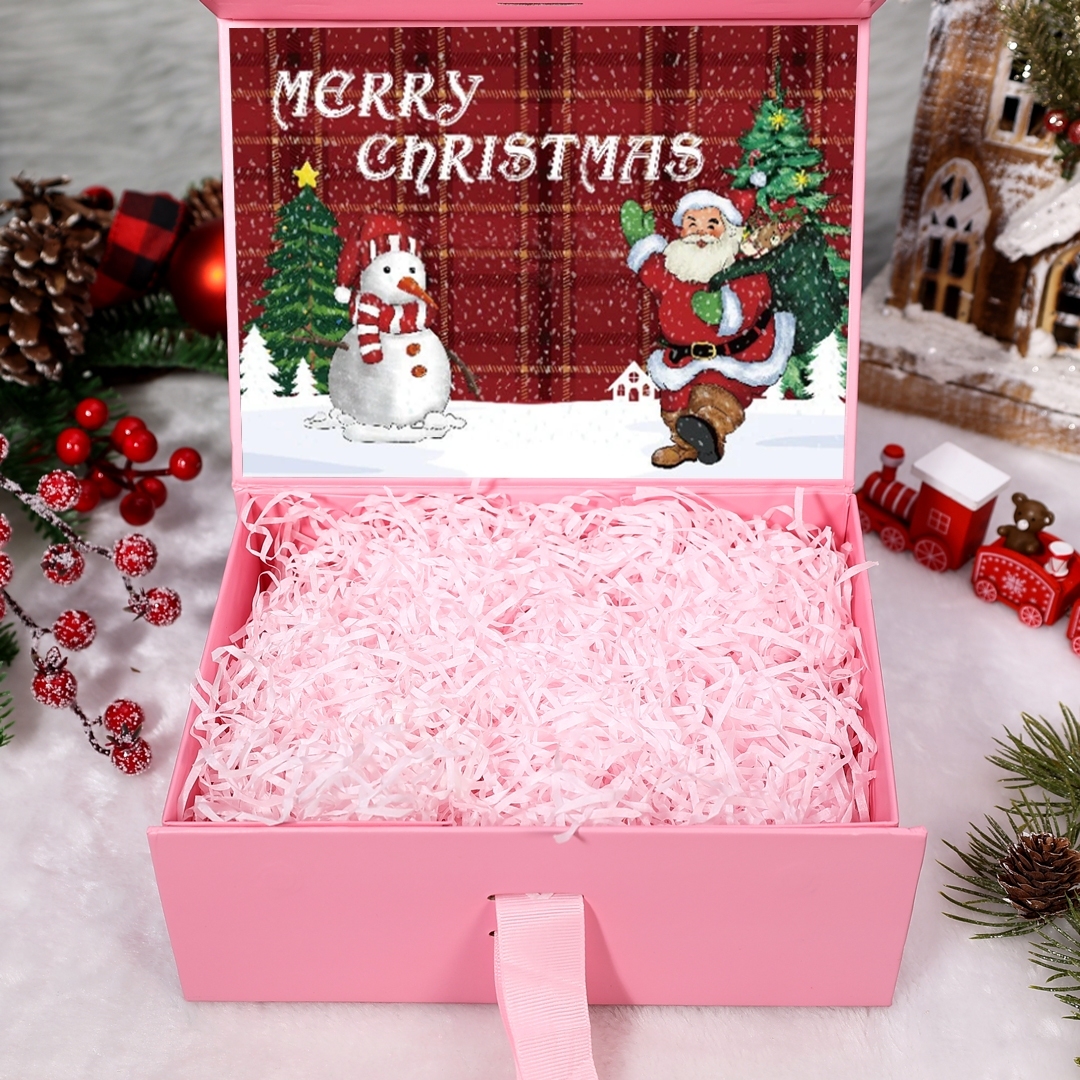 Marble Pattern Gift Box with Rustic Twine Bow