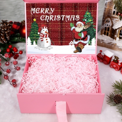 Marble Pattern Gift Box with Rustic Twine Bow
