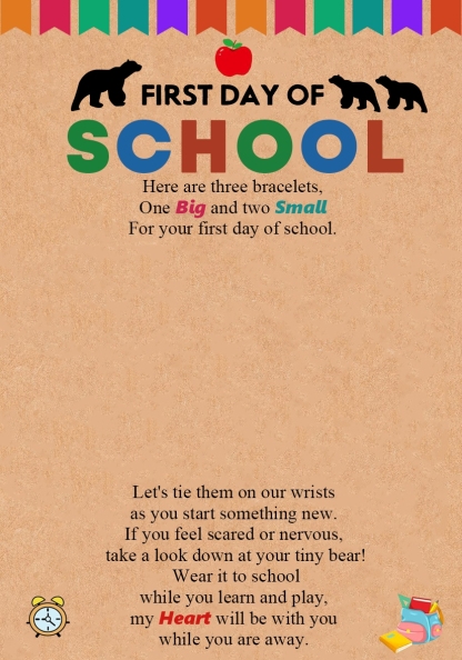 3 Pcs Bear Bracelets Stainless Steel Bear Braided Bracelets Back to School Gifts for Kids